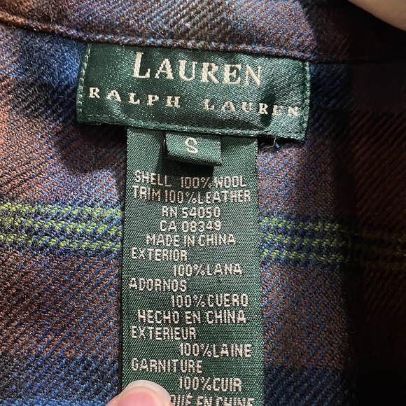 Lauren Ralph Lauren Plaid Wool Oversized Shacket Jacket S - Picture 2 of 8